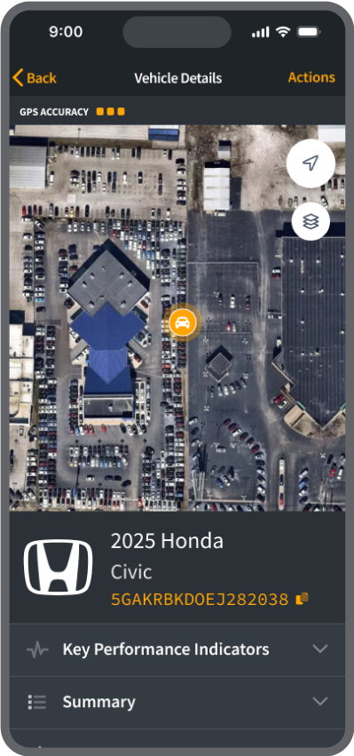 VINPoint Key Features - example of Honda 2025 Civic