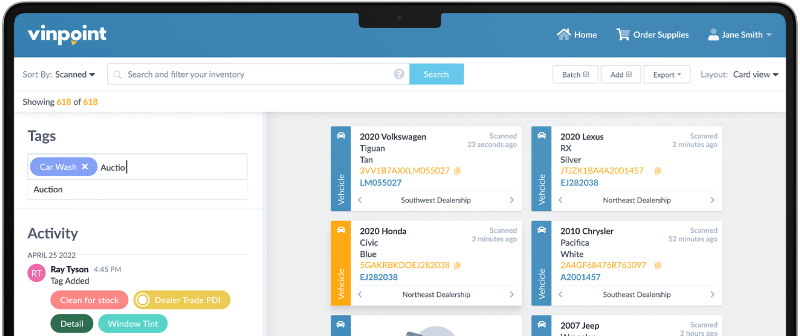 Vinpoint dashboard displayed on a laptop and smartphone